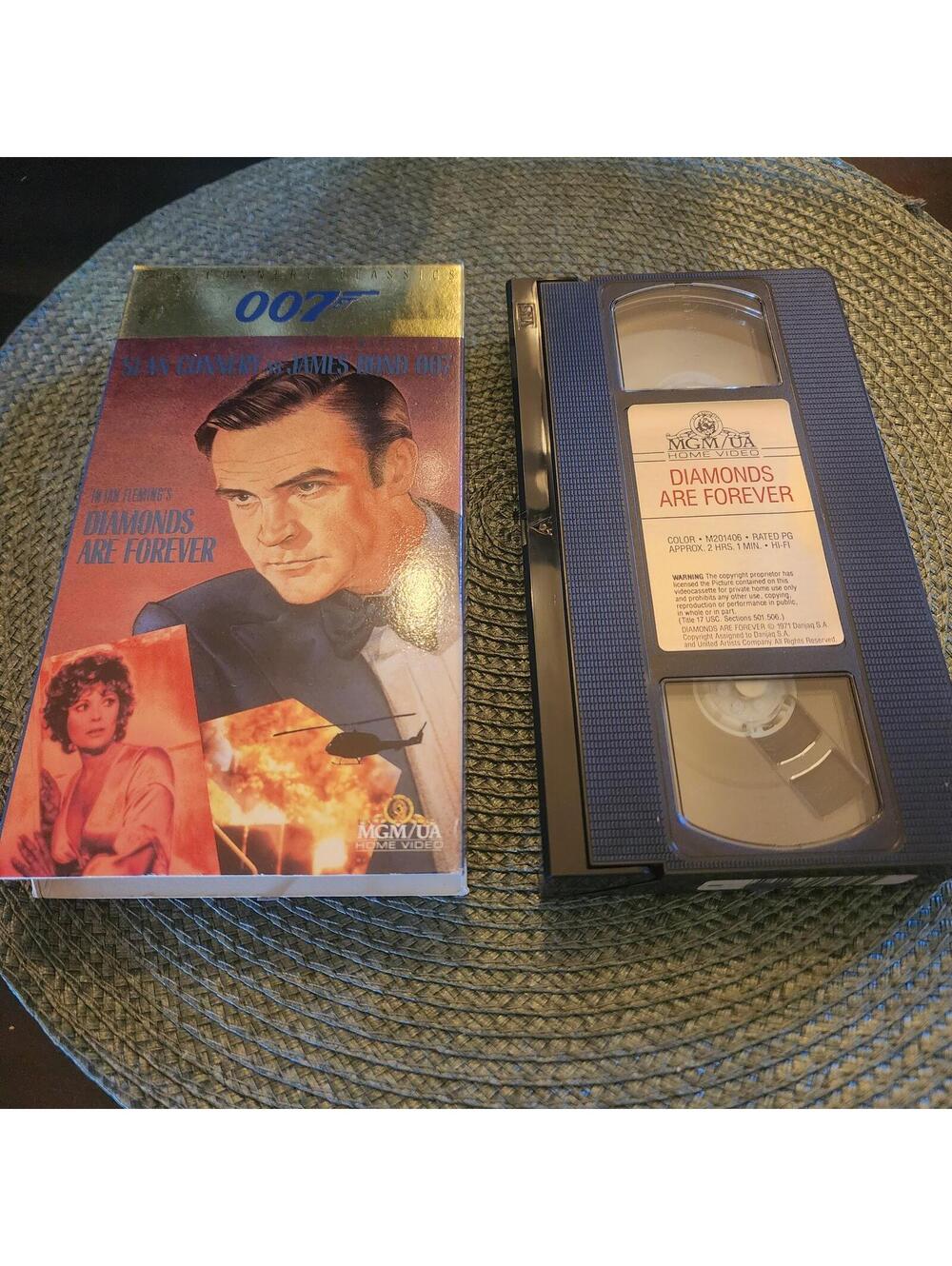 007 Diamonds Are Forever VHS Sean Connery James Bond MGM Tested